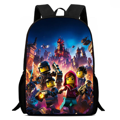 Roblox 15-Inch Kids Backpack - Lightweight Cartoon Print with Adjustable Straps for Boys and Girls