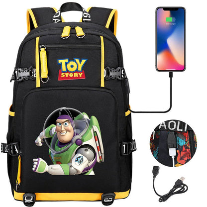 Buzz Lightyear Woody Schoolbag USB Charging Backpack - Gapo Goods Backpack 019