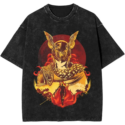 Malenia Blade of Miquella Washed Graphic T-Shirt - Oversized Elden Ring Streetwear Tee