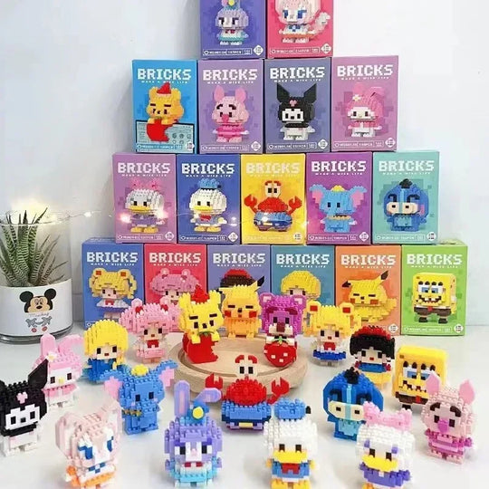 Building Block Toy: Small Particle Cartoon Character Model Construction and Assembly Toy for Children's Gifts