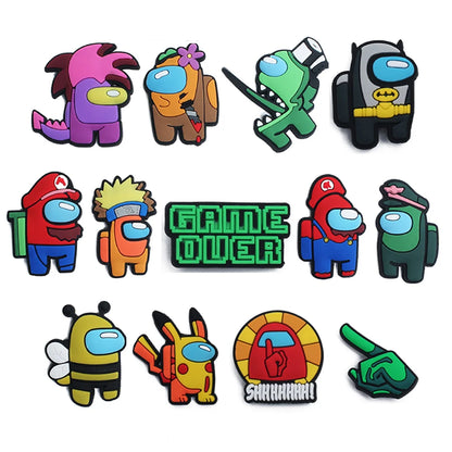Game Cartoon Shoe Charms - PVC Clog Accessories for Kids, Parties, and Gifts