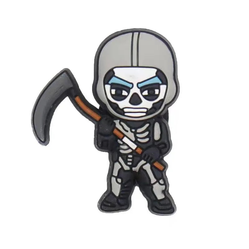Battle Royale Character Shoe Charms - PVC Clog Accessories for Kids and Gamers