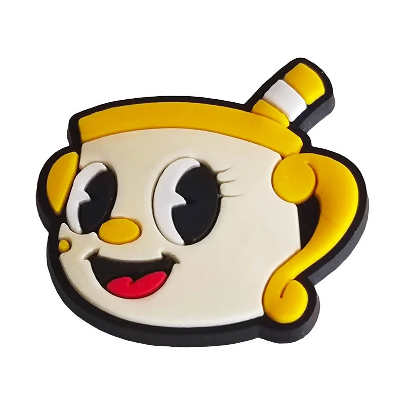Cuphead Shoe Charms 12-Piece Set - Gaming Clog Charms for Shoes and Accessories