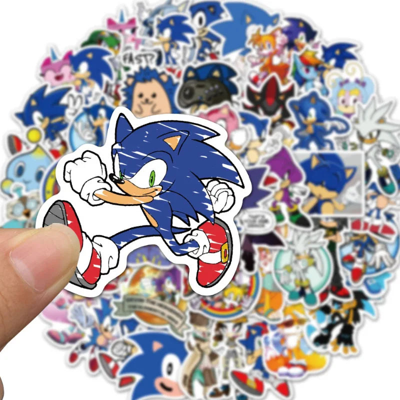 Sonic Fandom 50pc Stickers - Cartoon & Graffiti