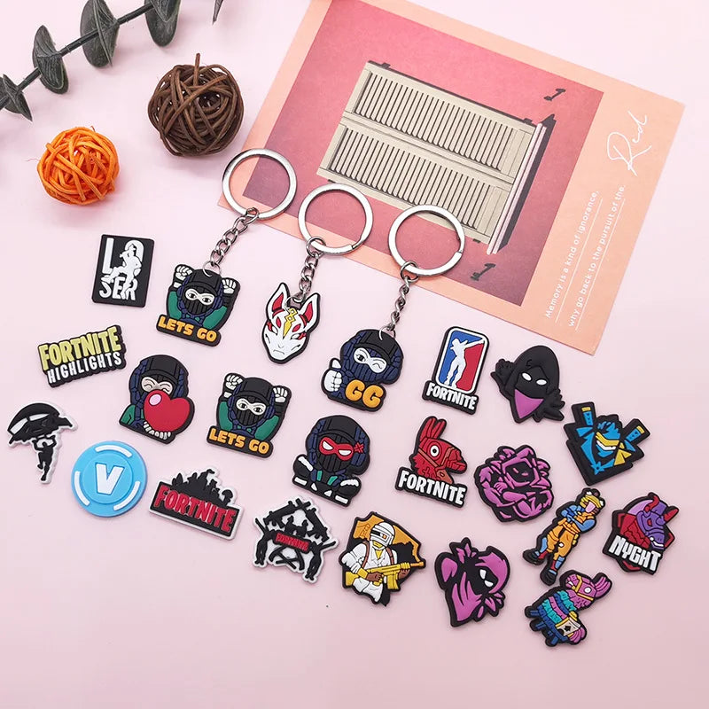 Character Keychain Collection – 32-Piece Battle Royale Charm Set