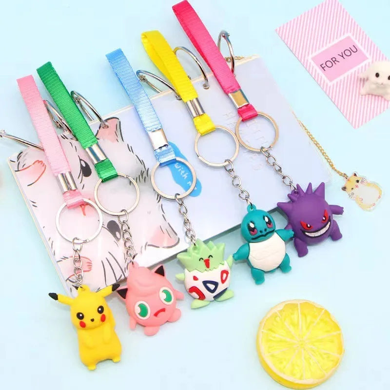 24 Pcs Set Pokemon Random Box Action Figure Cute Different Styles Pikachu Doll Keychain Anime Cartoon Ornaments Model Gifts