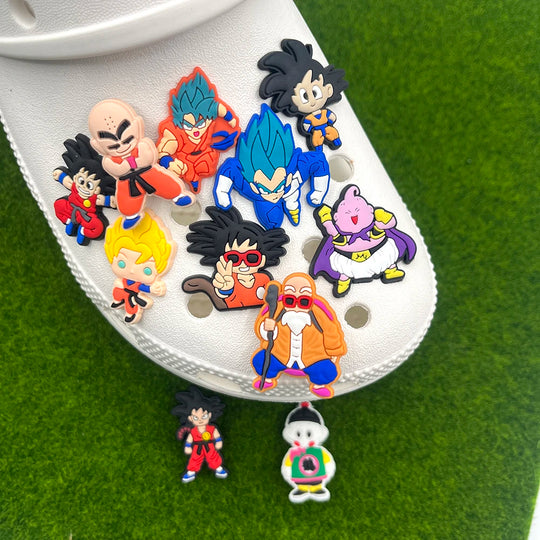 MINISO 14pcs Dragon Ball Shoe Charms - DIY Cartoon Garden Shoe Decoration - Kids Gifts