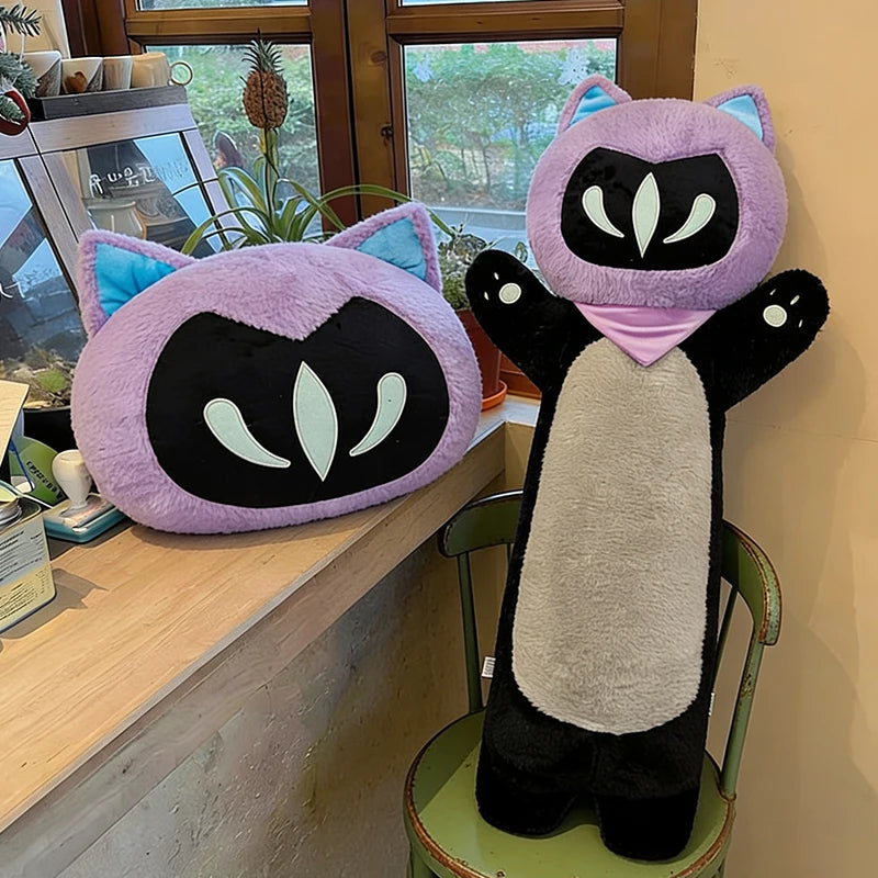 Omen Shadow Cat Plush - Valorant-Inspired Fanmade Doll