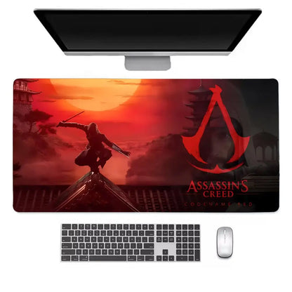 Assassins Creed Shadows Mouse Pad Keyboard Desk Mats, Rubber, Non-Slip Desk Mat XXL