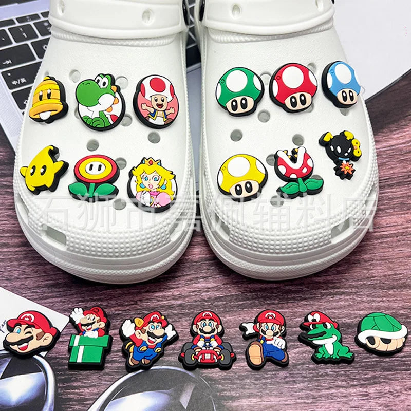 25-piece unique Super Mario shoe charms