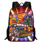 Roblox 15-Inch Kids Backpack - Lightweight Cartoon Print with Adjustable Straps for Boys and Girls