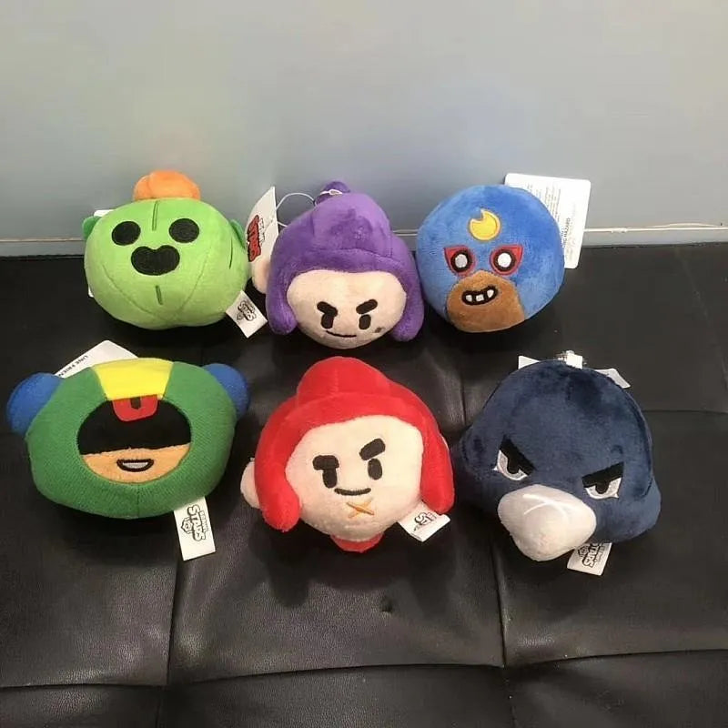 Plush and Keychains Brawl Game Leon Spikes Crow Shelly