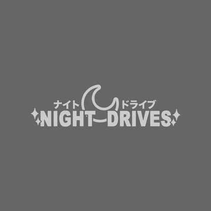 NIGHT DRIVES JDM parabrisas ventana lateral modificación de carrocería personalidad tira de flores pegatina impermeable para coche motocicleta coche