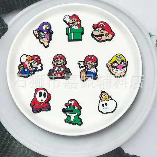 25-piece unique Super Mario shoe charms