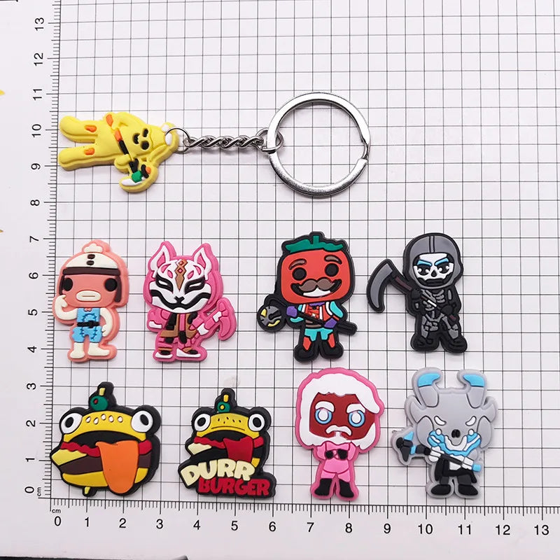 Character Keychain Collection – 32-Piece Battle Royale Charm Set