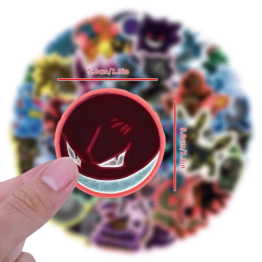 Cool Neon Pokemon Stickers: Catch 'Em All!