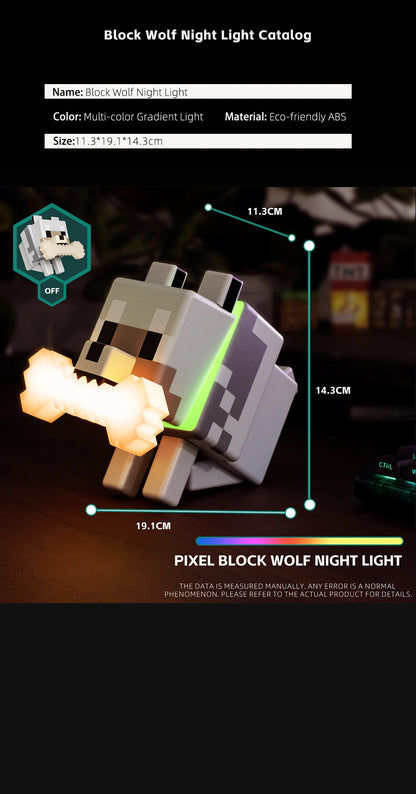 Wolf Dog 3D LED Night Light — Gaming Room & Desk Lamp