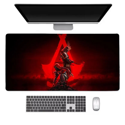Assassins Creed Shadows Mouse Pad Keyboard Desk Mats, Rubber, Non-Slip Desk Mat XXL