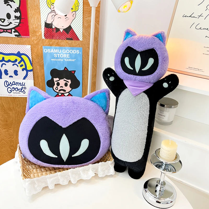 Omen Shadow Cat Plush - Valorant-Inspired Fanmade Doll