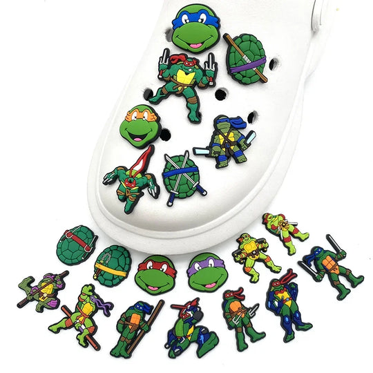 20-Piece Set of Cartoon Ninja Turtle Shoe Charms