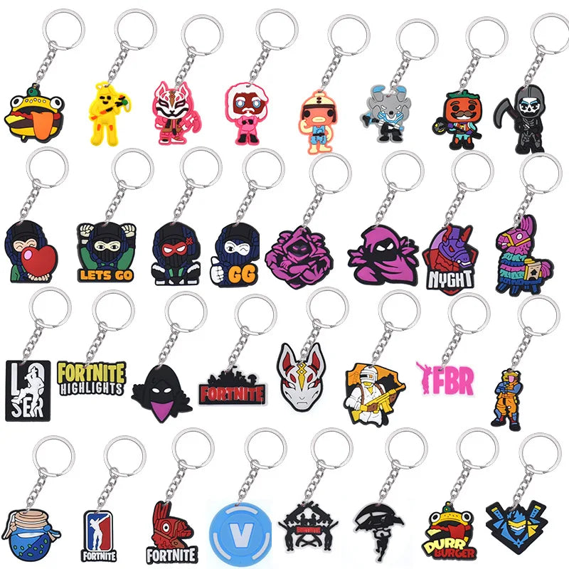 Character Keychain Collection – 32-Piece Battle Royale Charm Set