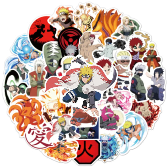 50-100PCS Naruto Anime Stickers – Waterproof Vinyl Decals for Laptops, Water Bottles, Skateboards & More