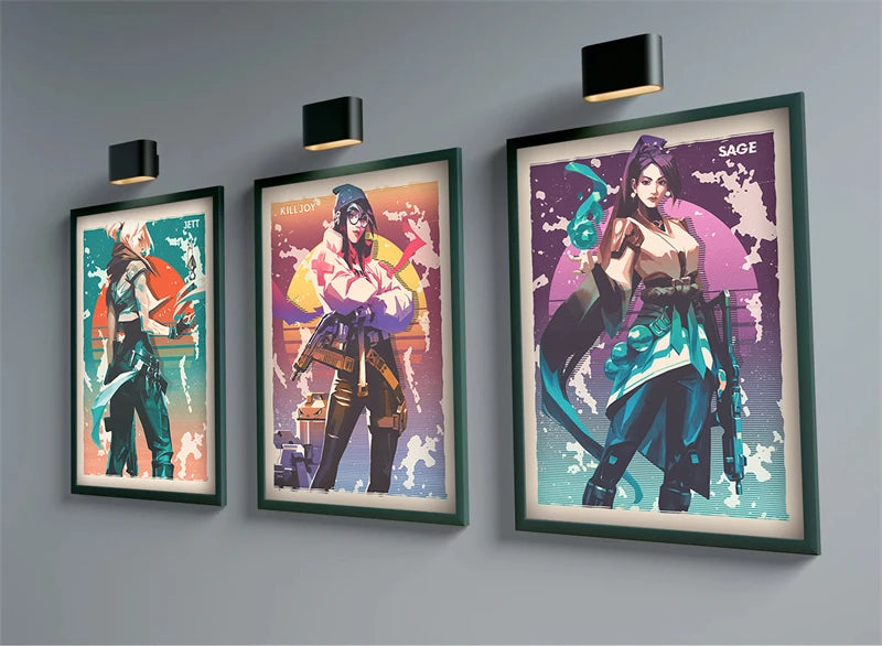 Valorant Legends: Character Canvas Art for Gamers