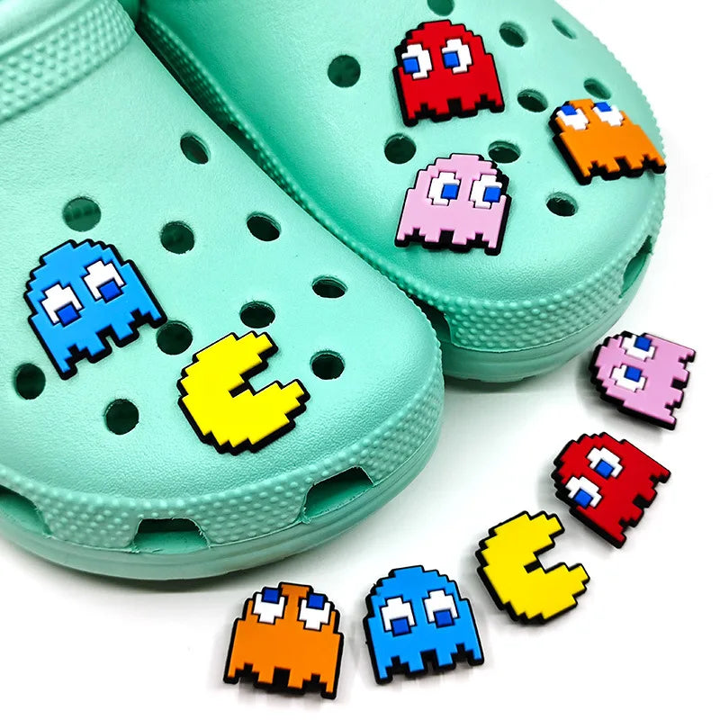 Pacman Cartoon Shoe Charms Game Croc