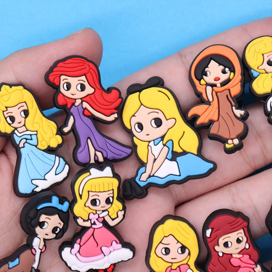Snow White Tinker Bell Shoe Charms Princess Button Decorations Disney Girls Favorite Birthday Gift