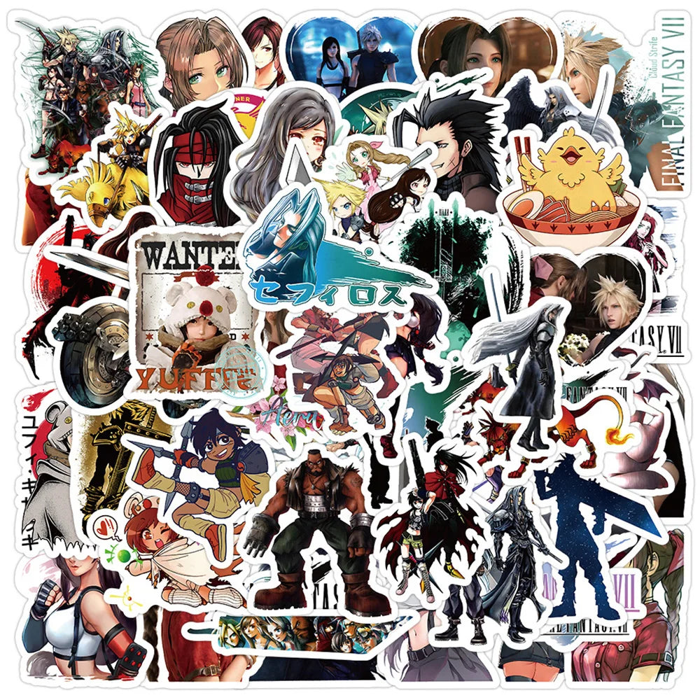 10/30/60PCS Final Fantasy Stickers – Waterproof Vinyl Decals for Laptops, Water Bottles, Consoles & More