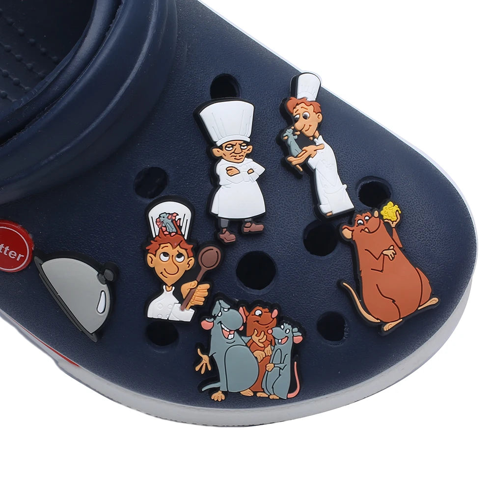 Ratatouille cartoon series Shoe Charms Designer for Shoe Accessories Classic Clog Kids