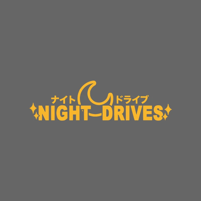 NIGHT DRIVES JDM parabrisas ventana lateral modificación de carrocería personalidad tira de flores pegatina impermeable para coche motocicleta coche