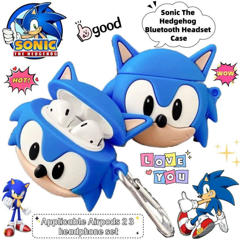 Sonic the Hedgehog AirPods Protective Case - Compatible with AirPods 1, 2, 3, 4, Pro & Pro 2