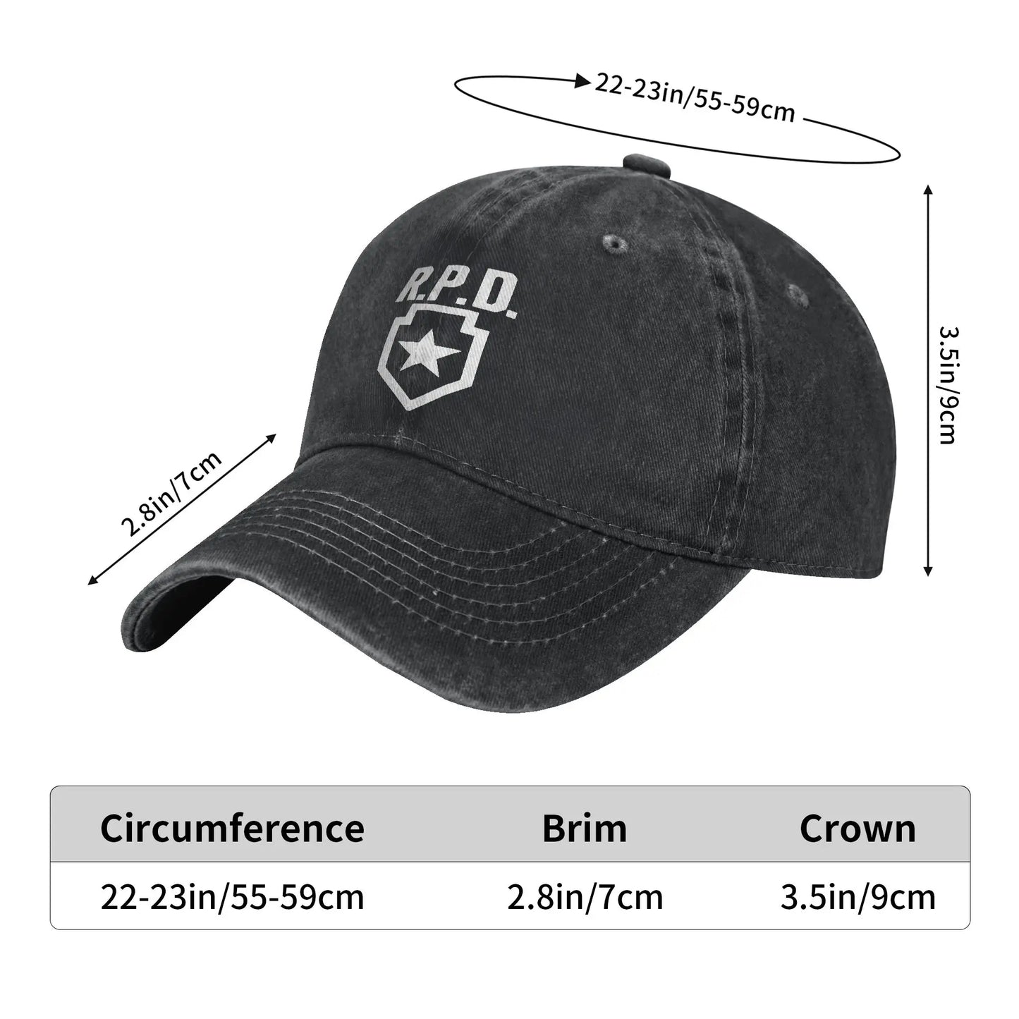 Departamento de Policía de Raccoon RPD Gorra de béisbol informal Resident Evil Gorra trucker para gimnasio al aire libre Oferta de verano y2k Lindas gorras de béisbol