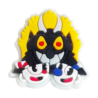 Cuphead Shoe Charms 12-Piece Set - Gaming Clog Charms for Shoes and Accessories