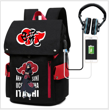 Naruto Large Capacity Anime Backpack - School, Laptop and Travel Bag