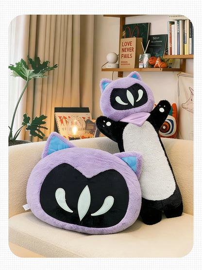 Omen Shadow Cat Plush - Valorant-Inspired Fanmade Doll