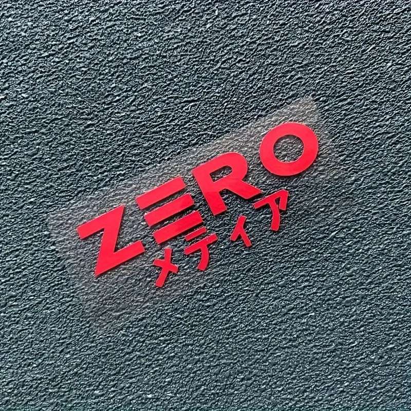 ZERO Japanese Katakana JDM Vinyl Sticker - Waterproof Decal for Cars and Motorcycles