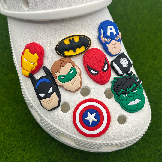 Hot Toys Avengers Iron Man Captain America Shoe Charms Sandal Shoe Decoration Accessories