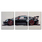 3-Piece Supercar Canvas Wall Art - Sports Car Poster Set for Boys Room