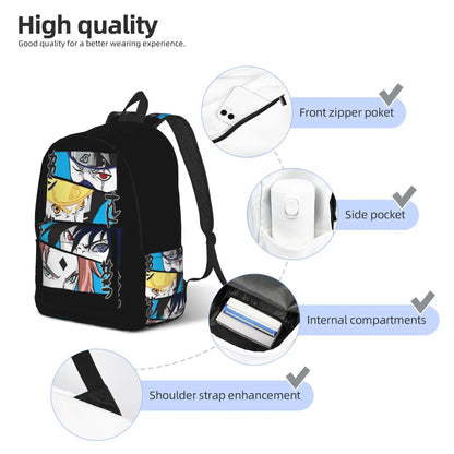 Naruto Anime Backpack - Outdoor Shoulder Rucksack for Fans
