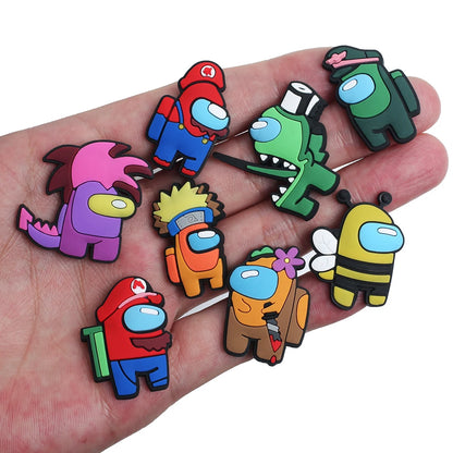 Game Cartoon Shoe Charms - PVC Clog Accessories for Kids, Parties, and Gifts