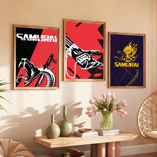 Band Samurai Cyberpunk Poster Print - Unframed Wall Art