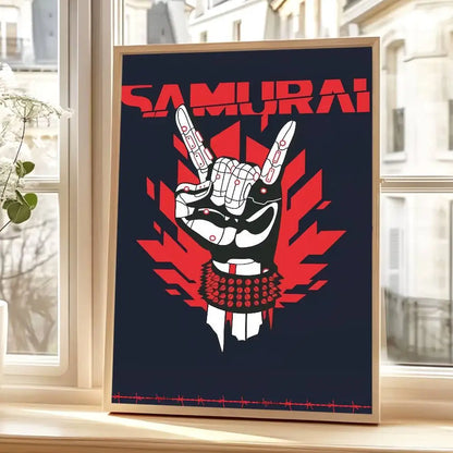 Band Samurai Cyberpunk Poster Print - Unframed Wall Art