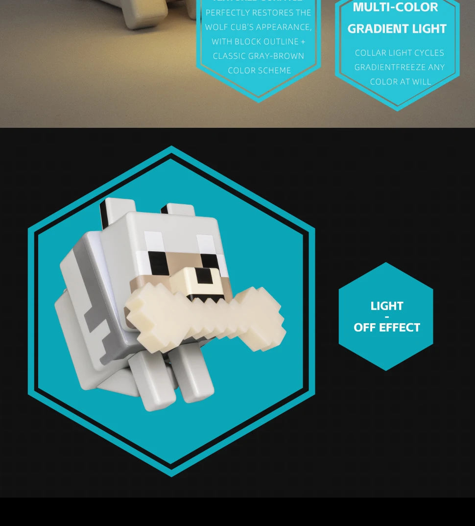 Wolf Dog 3D LED Night Light — Gaming Room & Desk Lamp