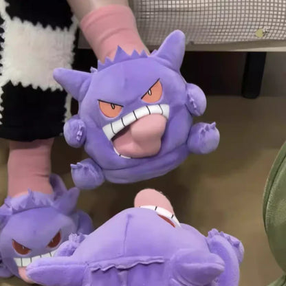 Gengar Slippers - Tongue Out Design, Soft Sole Cozy Indoor Slippers