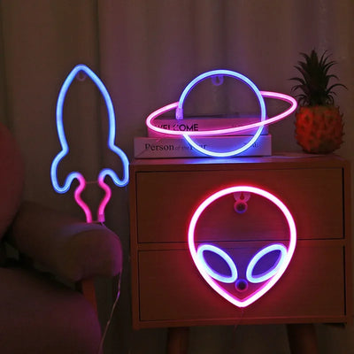 Planet LED Lights Neon Light Sign Bedroom Decor
