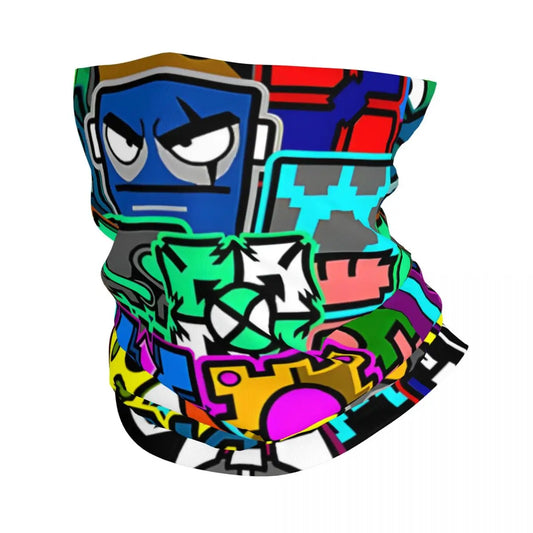 Geometry Dash Face Mask Neck Gaiter
