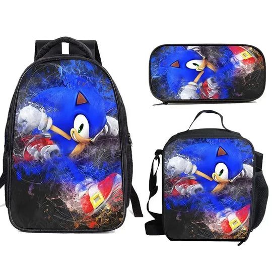 Sonic the Hedgehog 3 Piece Backpack Set