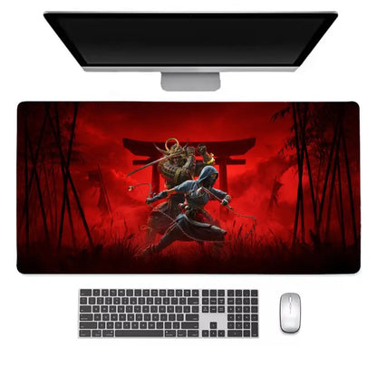 Assassins Creed Shadows Mouse Pad Keyboard Desk Mats, Rubber, Non-Slip Desk Mat XXL